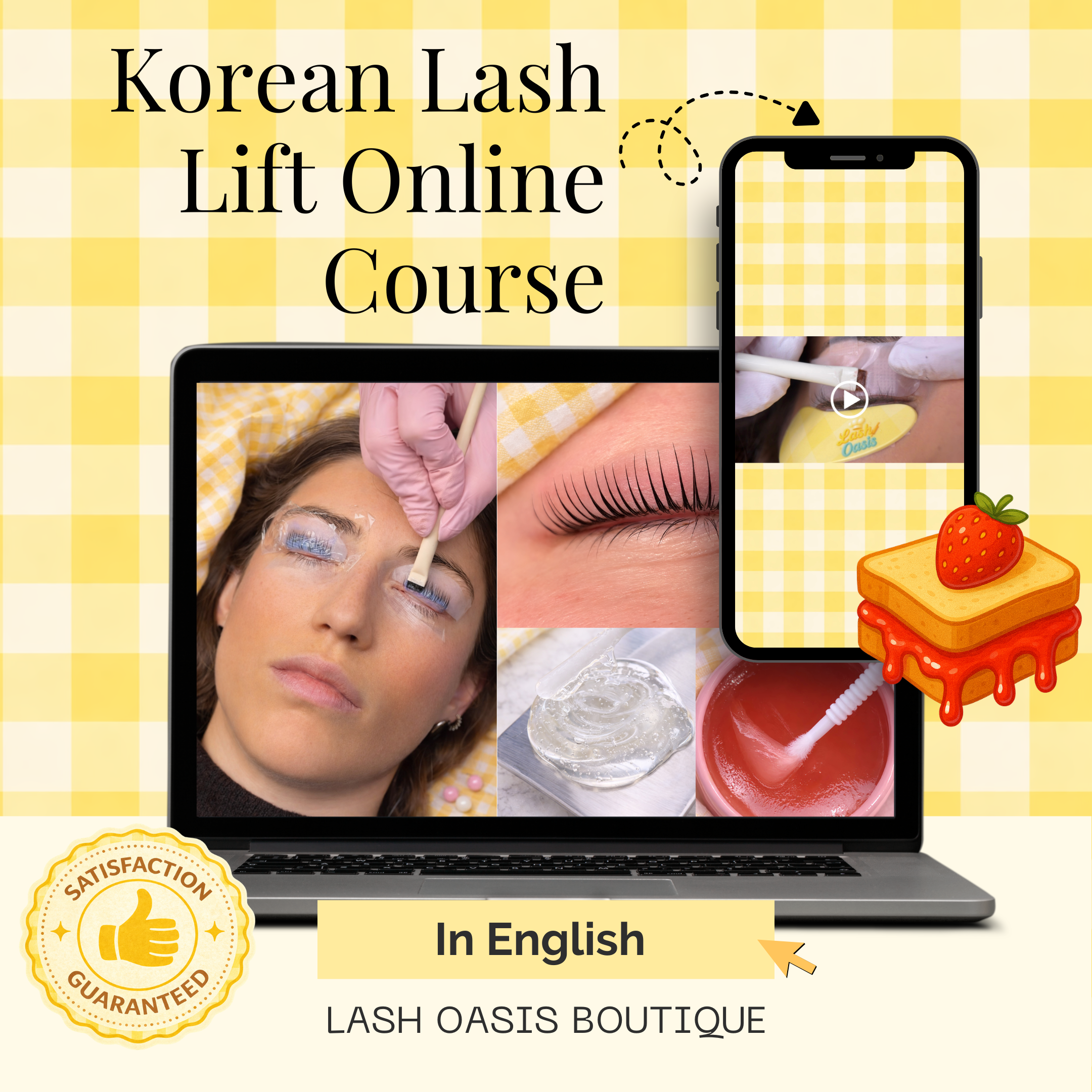 Korean Lash Lift Online Course ~ English Language NEW
